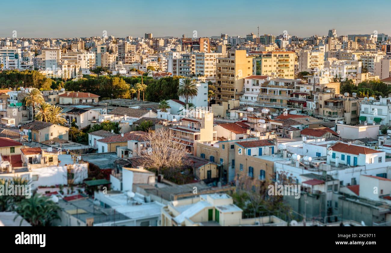 Vista sulla parte settentrionale di Nicosia. Cipro Foto Stock