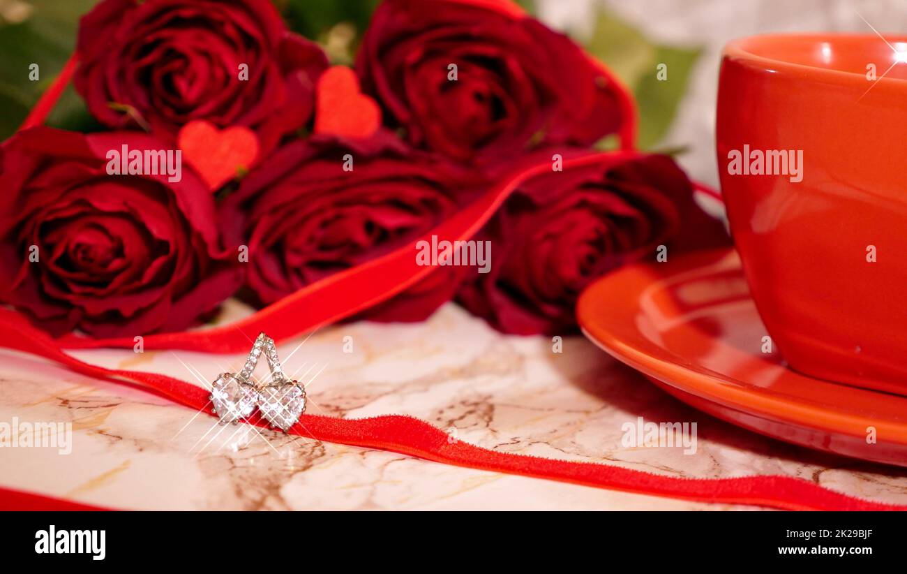 Diamanti per San Valentino 14 febbraio Foto Stock