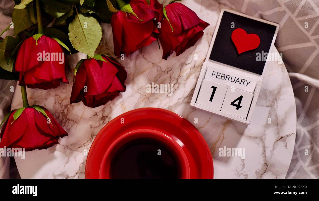 Sfondo San Valentino 14 febbraio Foto Stock