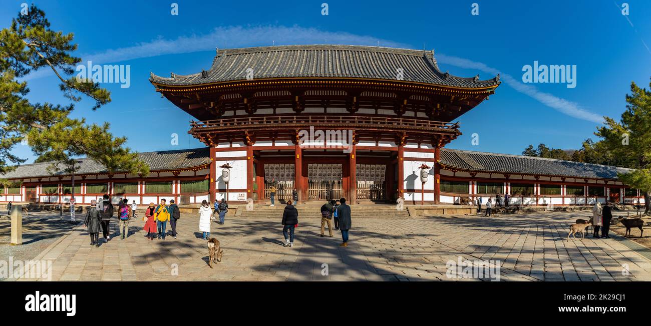 Tempio Todai-ji - porta centrale II Foto Stock