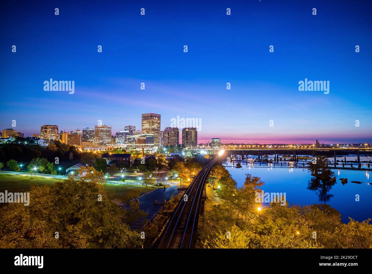 Skyline del centro di Richmond, Virginia Foto Stock