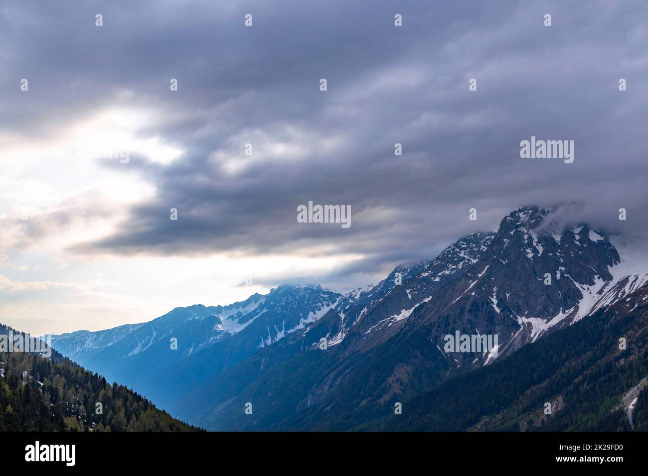 Paesaggio vicino Staller sella, Alti Tauri, Tirolo orientale, Austria Foto Stock