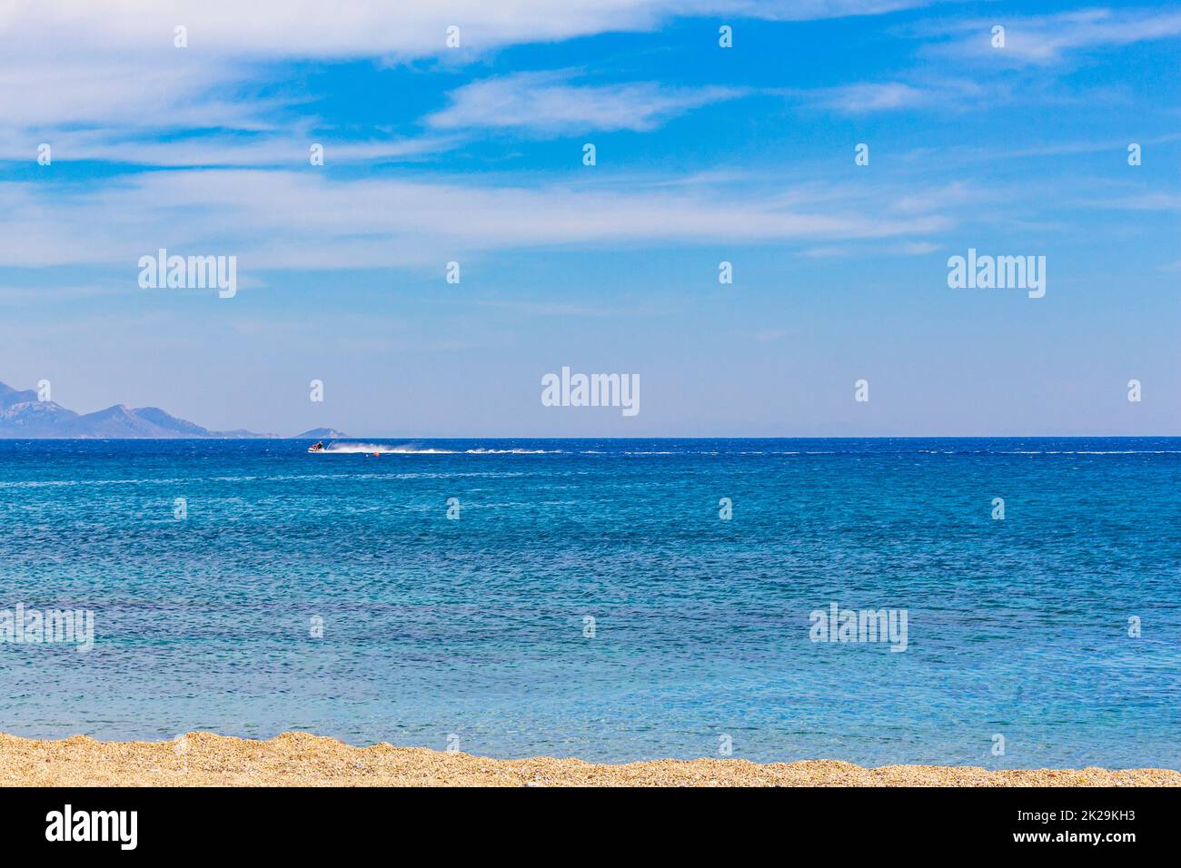 Le spiagge più belle dell'isola di Kos in Grecia vista panoramica. Foto Stock