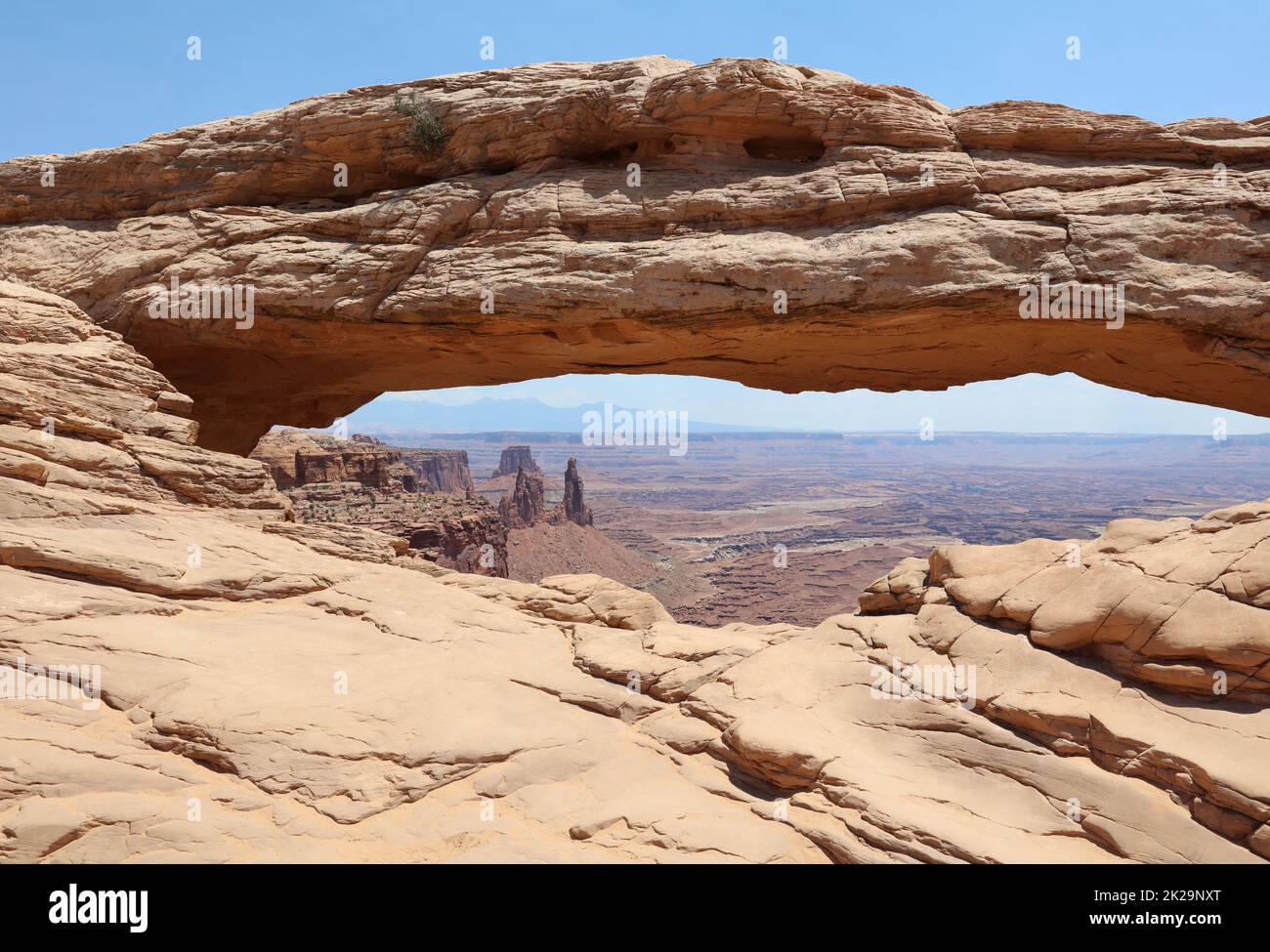 Mesa Arch nel Parco Nazionale delle Canyonlands. Utah. STATI UNITI Foto Stock