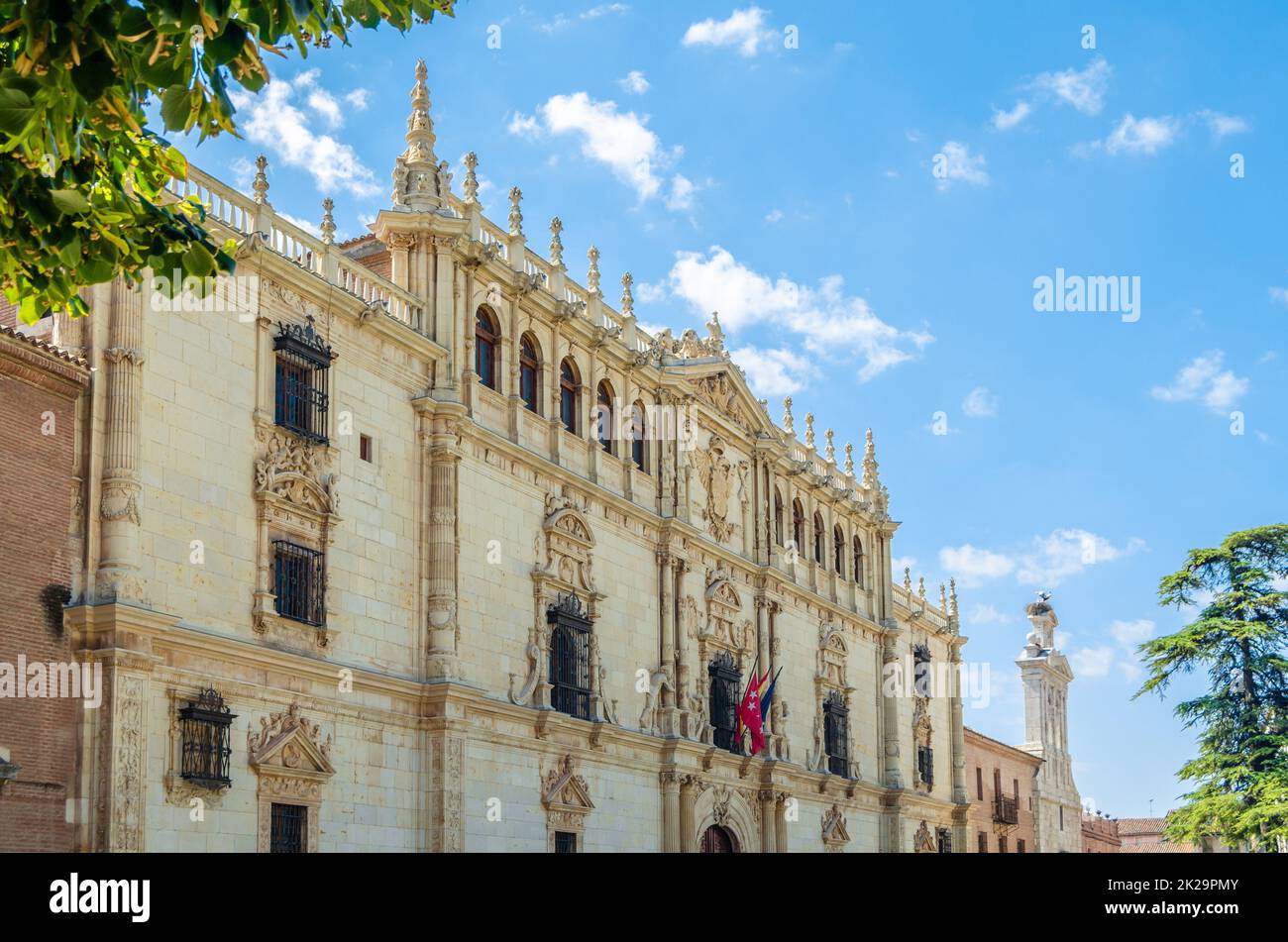 Monumento ad Alcala de Henares, provincia di Madrid, Spagna Foto Stock