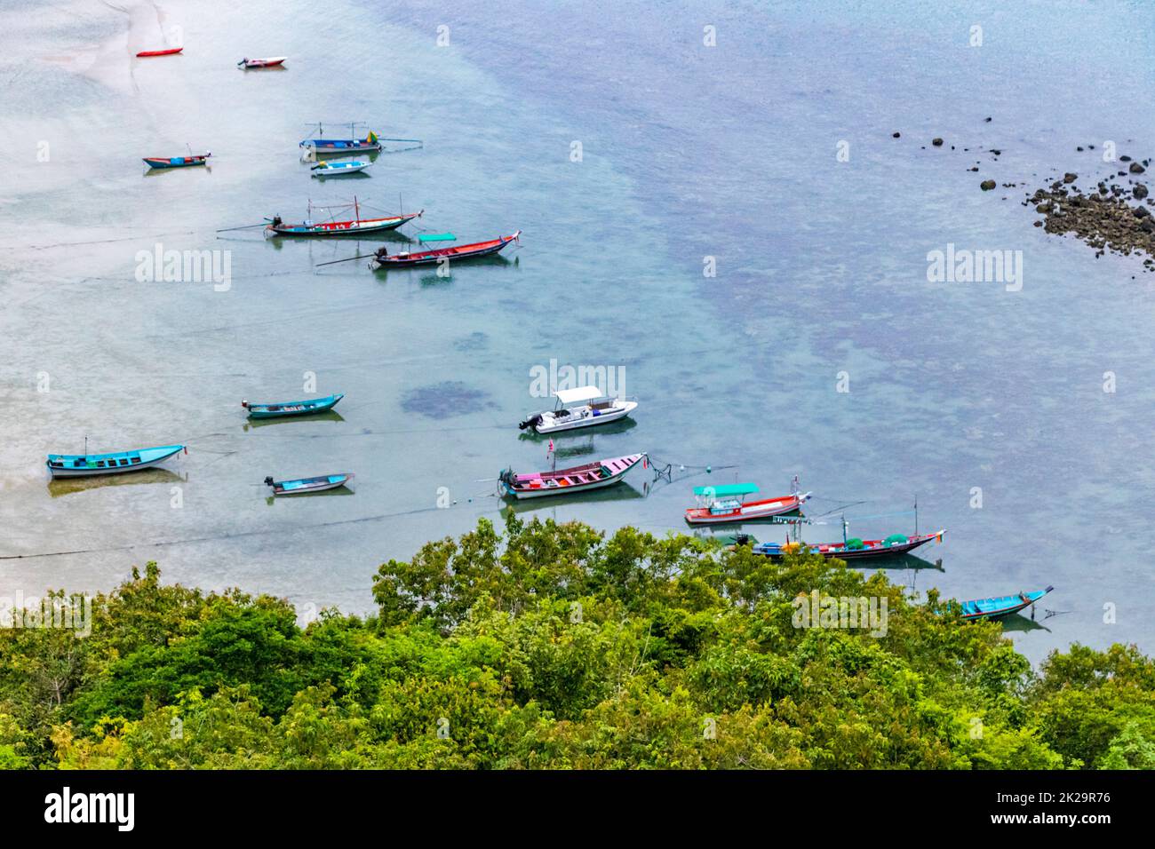 Panorama Thong Nai Pan Beach, Koh Phangan Surat Thani Thailandia. Foto Stock