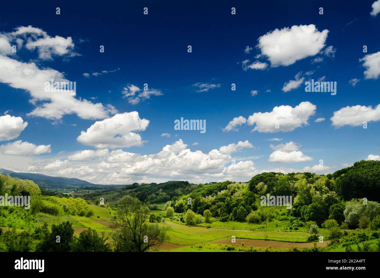 Paesaggio idilliaco Foto Stock
