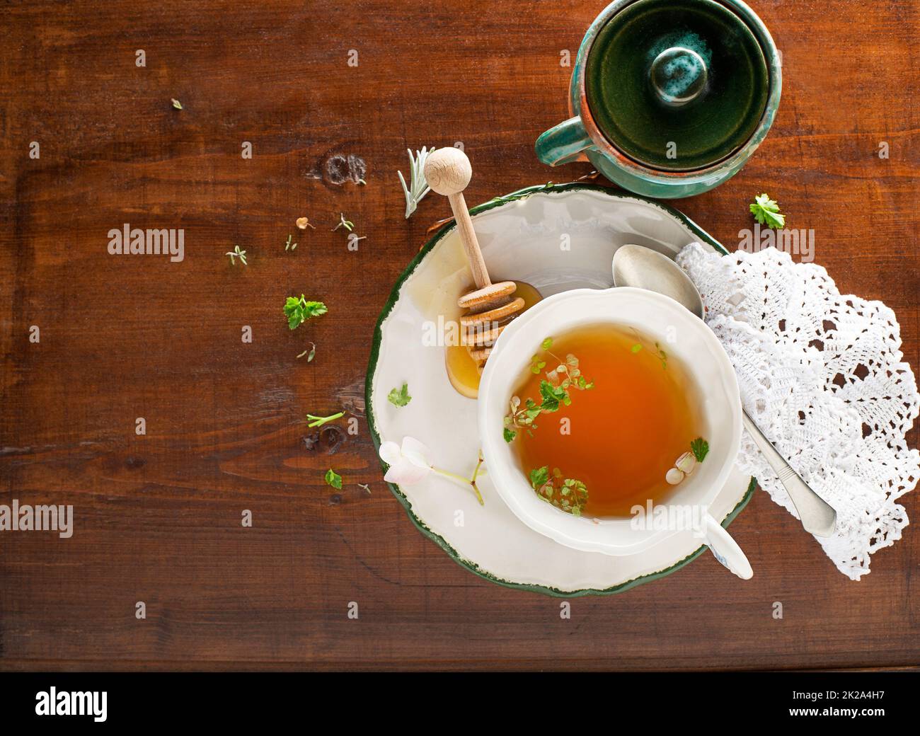 Tea tazza di erbe Foto Stock