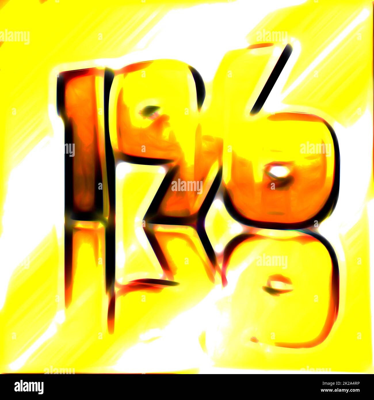 1%, 1% come illustrazione 3D, rendering 3D Foto Stock