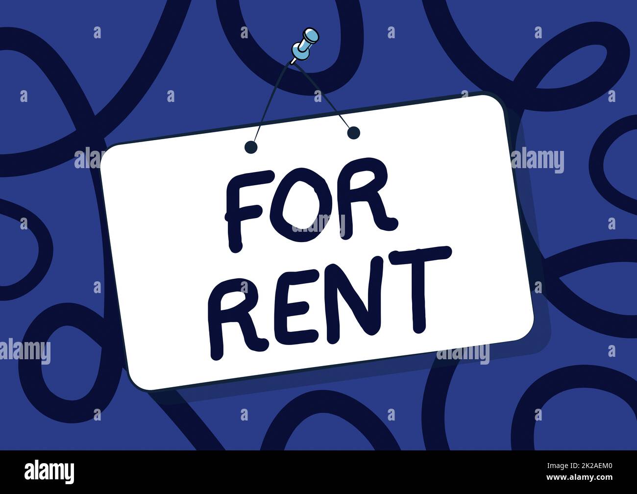 Testo che mostra ispirazione per il noleggio. Concetto che significa quando si rende la proprietà disponibile per l'acquisto temporaneamente bloccato porta di disegno con spazio di scrittura vuoto. Foto Stock