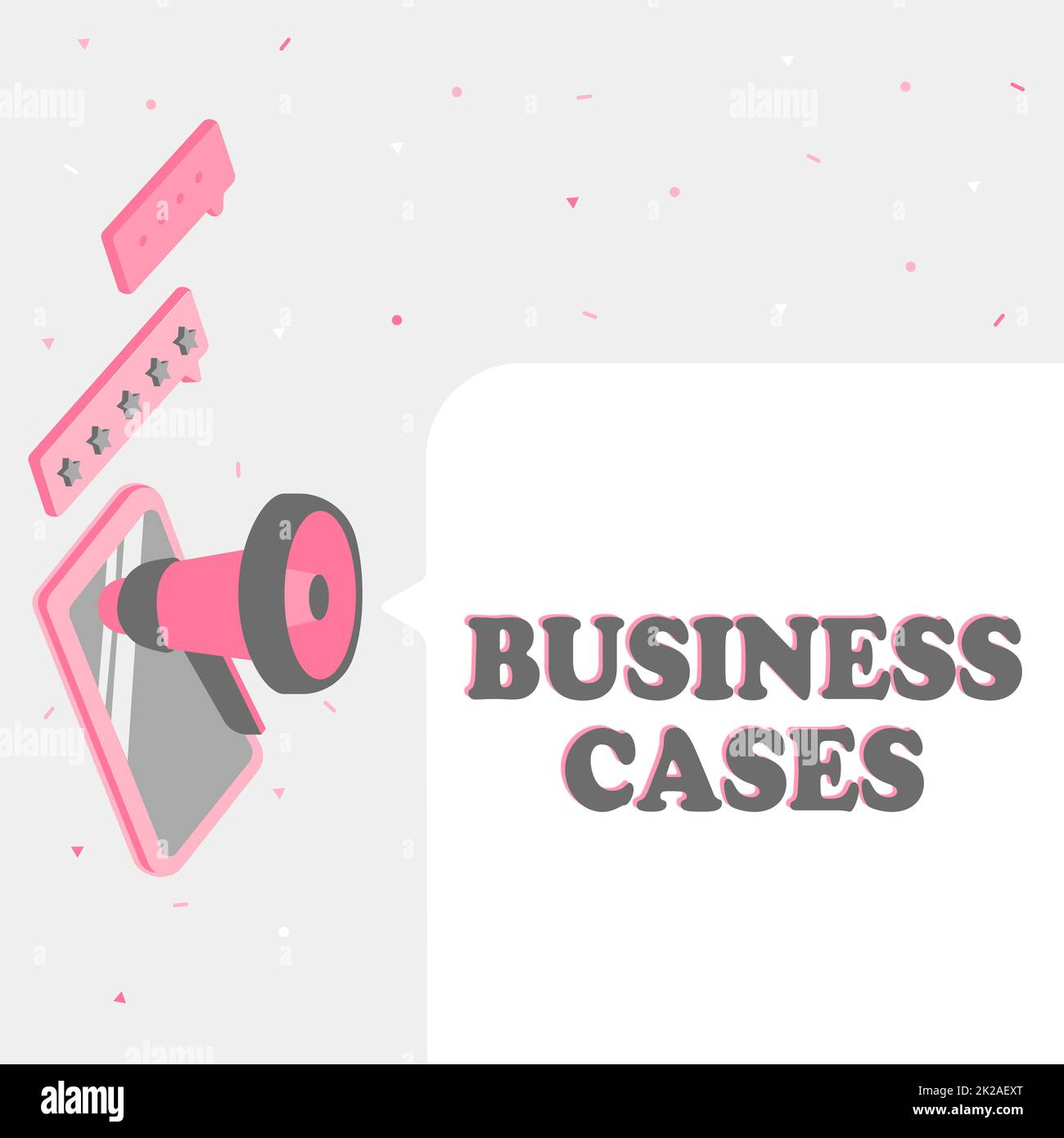 Didascalia concettuale casi aziendali. L'impresa fotografica concettuale sulla base del suo atteso vantaggio commerciale Monitor Drawing con Megaphone produce Lighting to message . Foto Stock