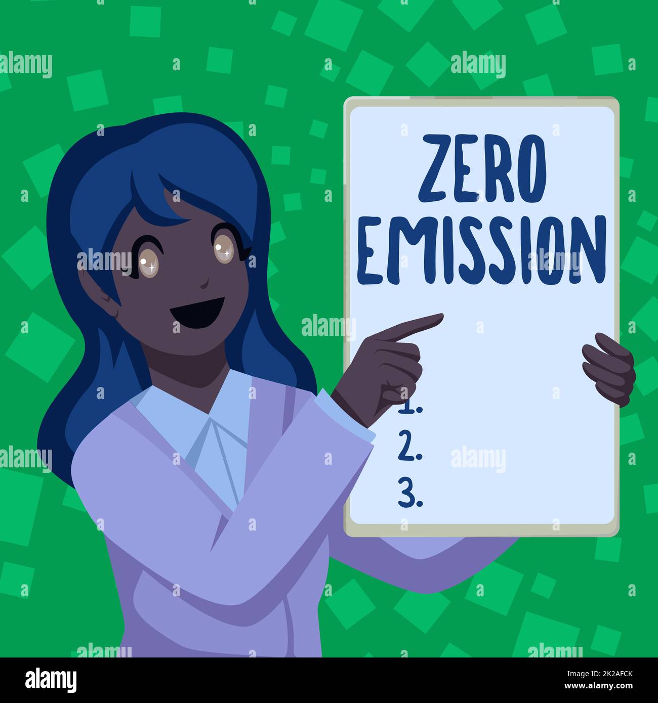 Inspirazione che mostra il segno Zero Emission. Business Approach Zero Emission Business Woman Drawing Holding Blank White Board Presentazione Annunci Foto Stock