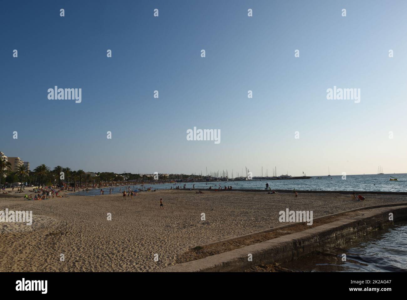 spiaggia a el arenal, palma de mallorca, spagna Foto Stock