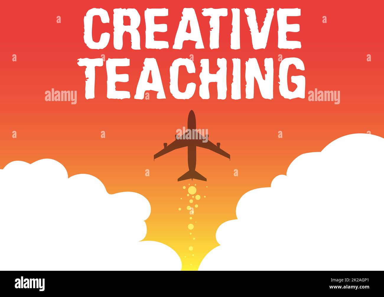 Ispirazione che mostra segno Creative Teaching, Business idea l'atto di coaching in modo innovativo che promuove la crescita Illustrazione di Airplane lancio Fas Foto Stock