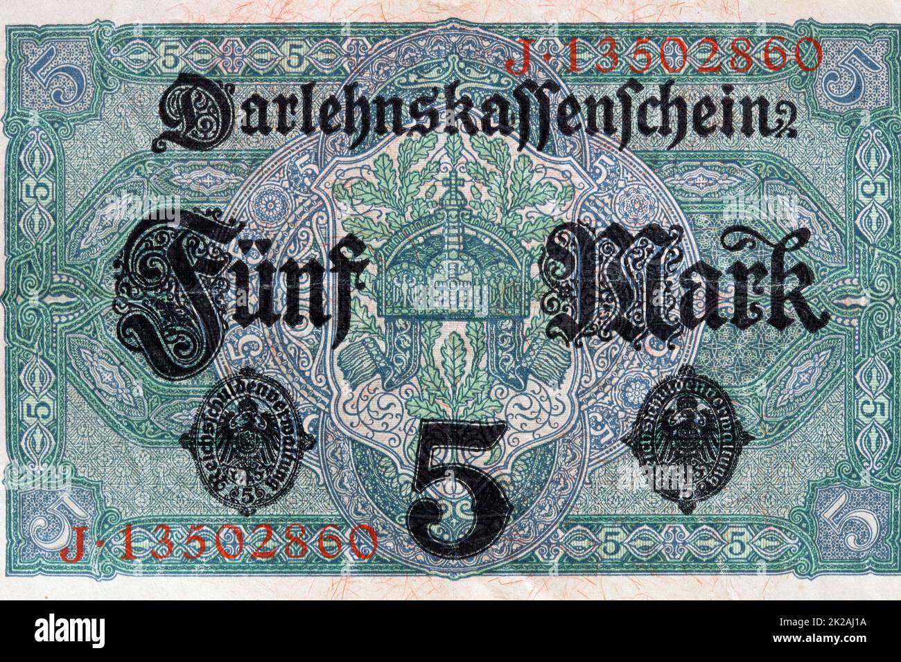 Carta moneta tedesca vintage Foto Stock