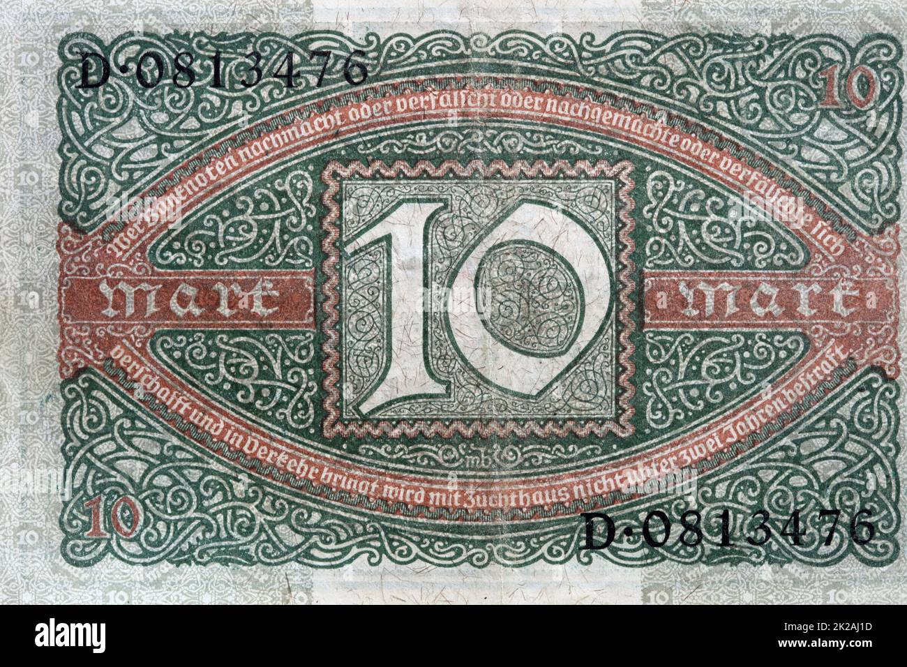 Carta moneta tedesca vintage Foto Stock
