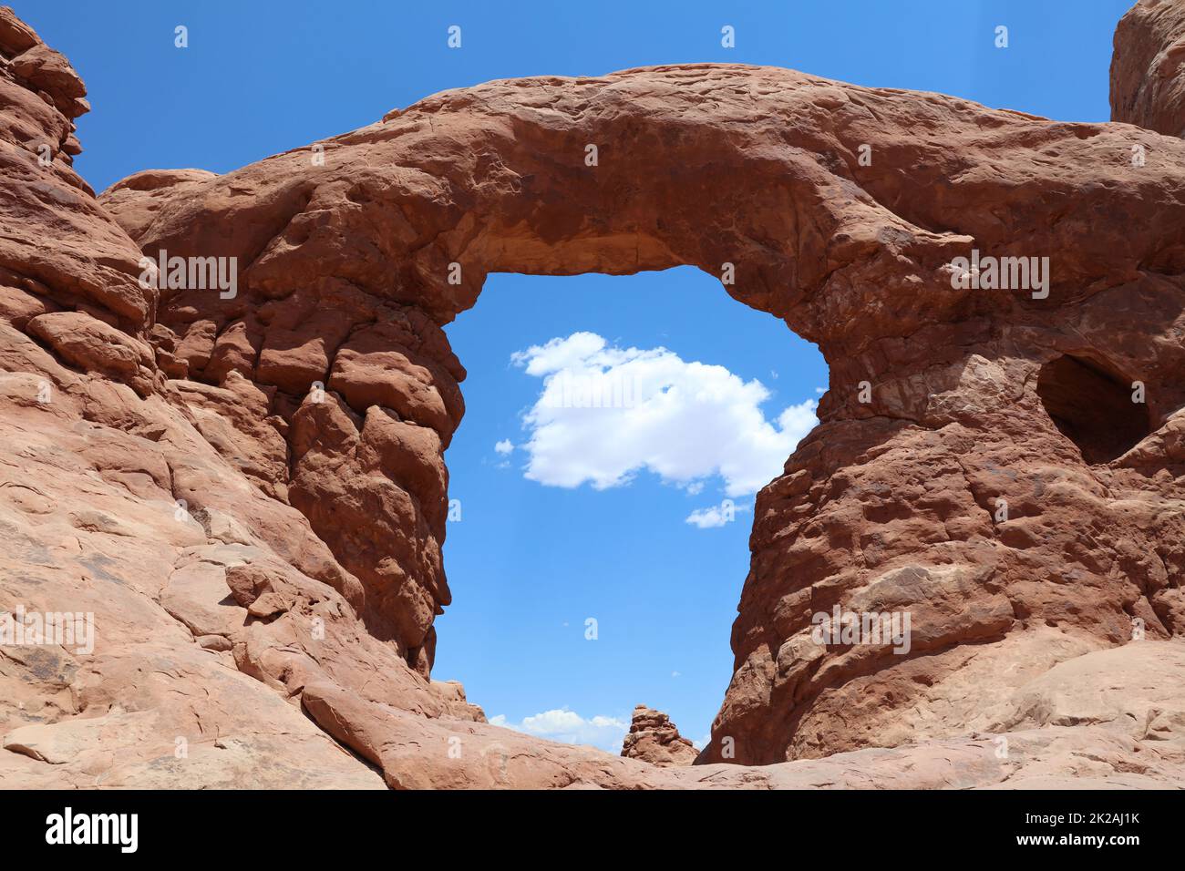 La torretta Arch nel Parco Nazionale Arches. Utah. Stati Uniti d'America Foto Stock