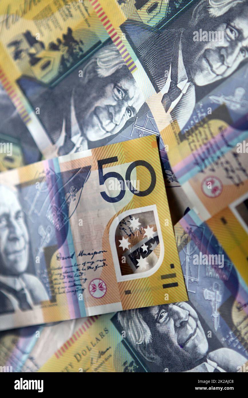 Banconote in dollari australiani Foto Stock