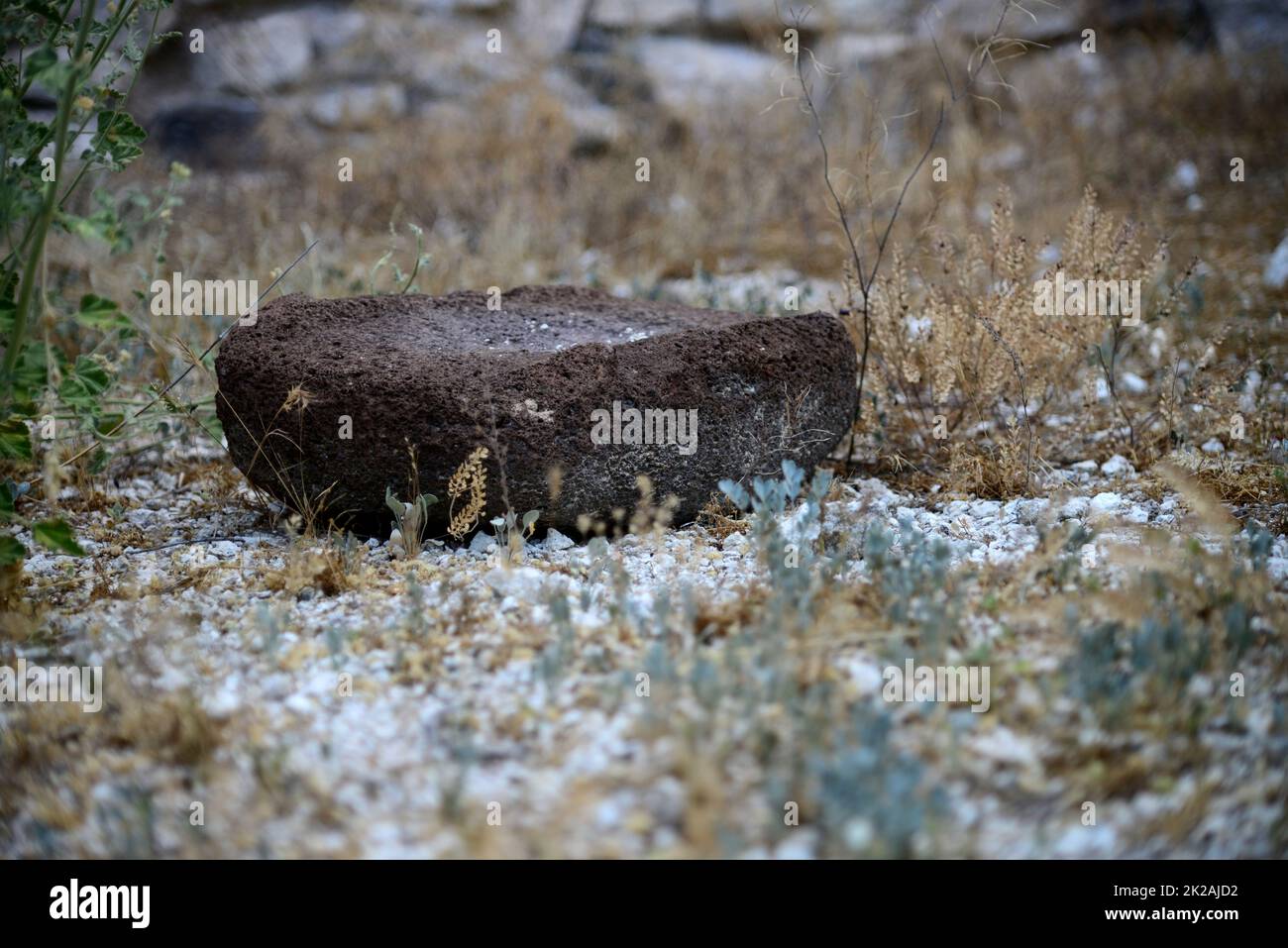 Un metate o metlat Foto Stock