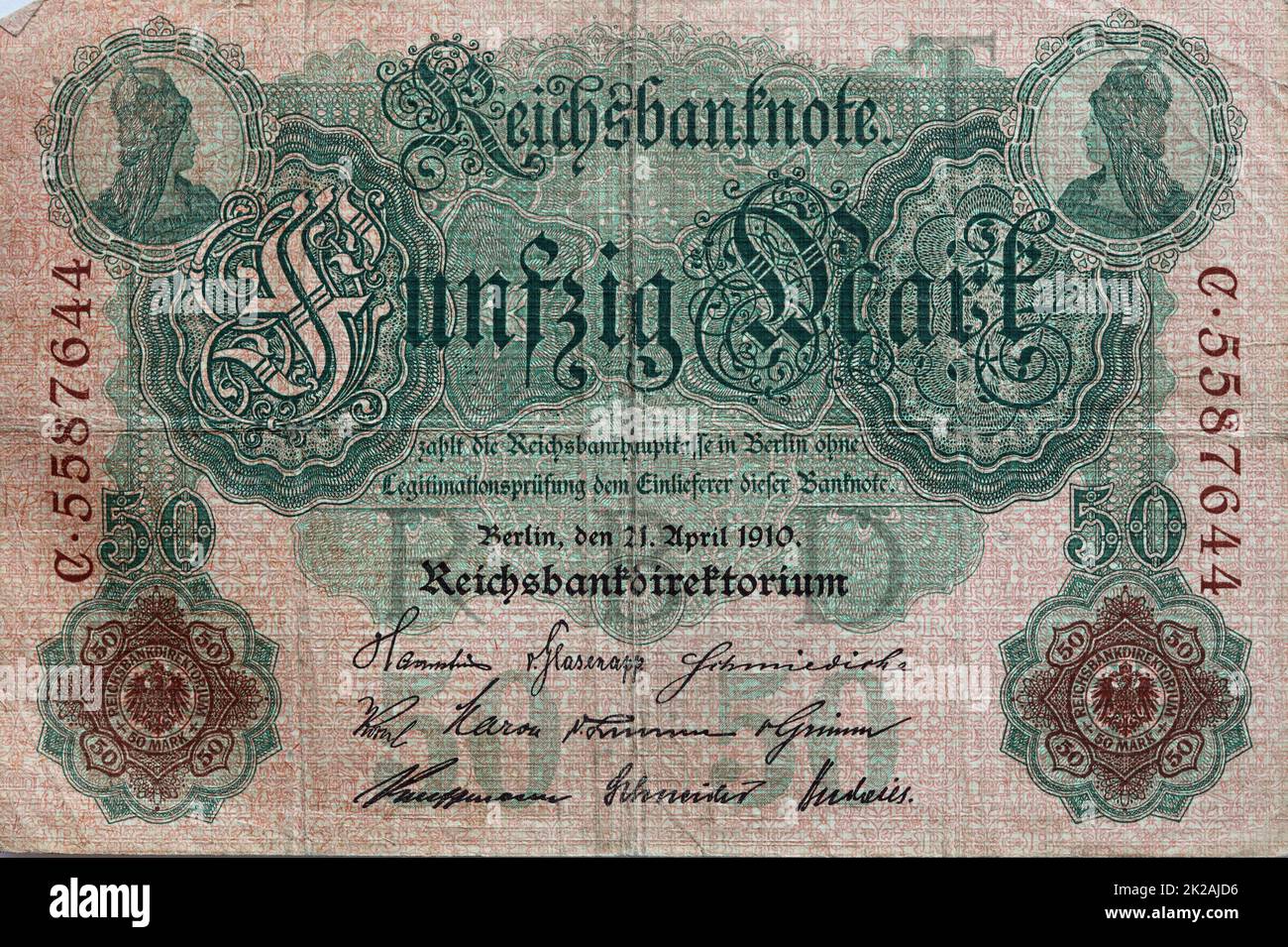 Carta moneta tedesca vintage Foto Stock
