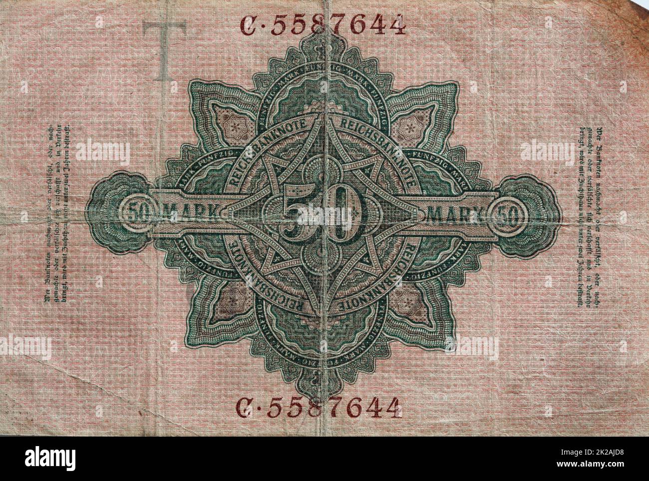 Carta moneta tedesca vintage Foto Stock