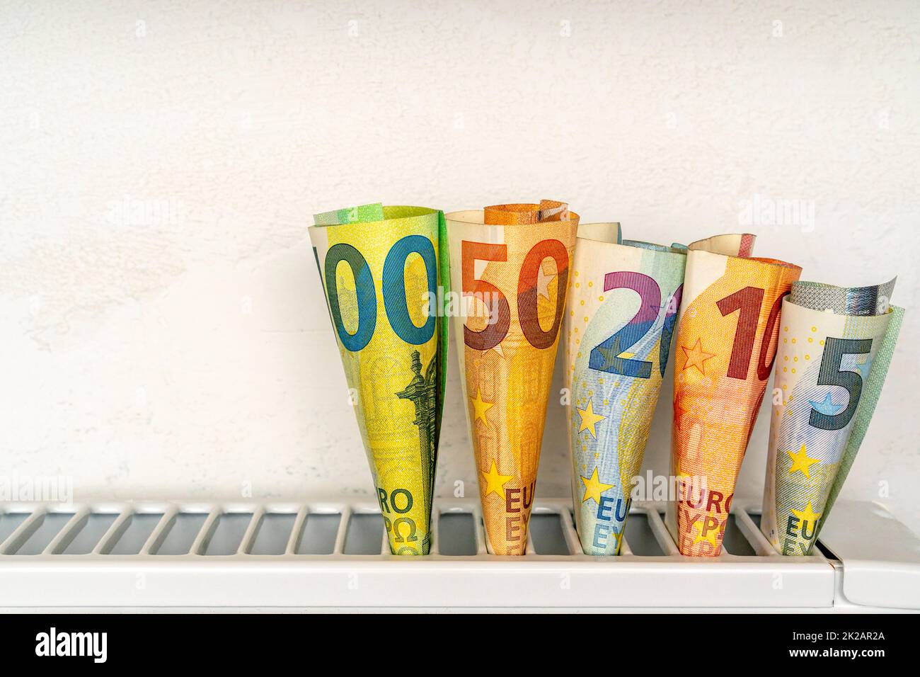 Costi di riscaldamento costosi Foto Stock