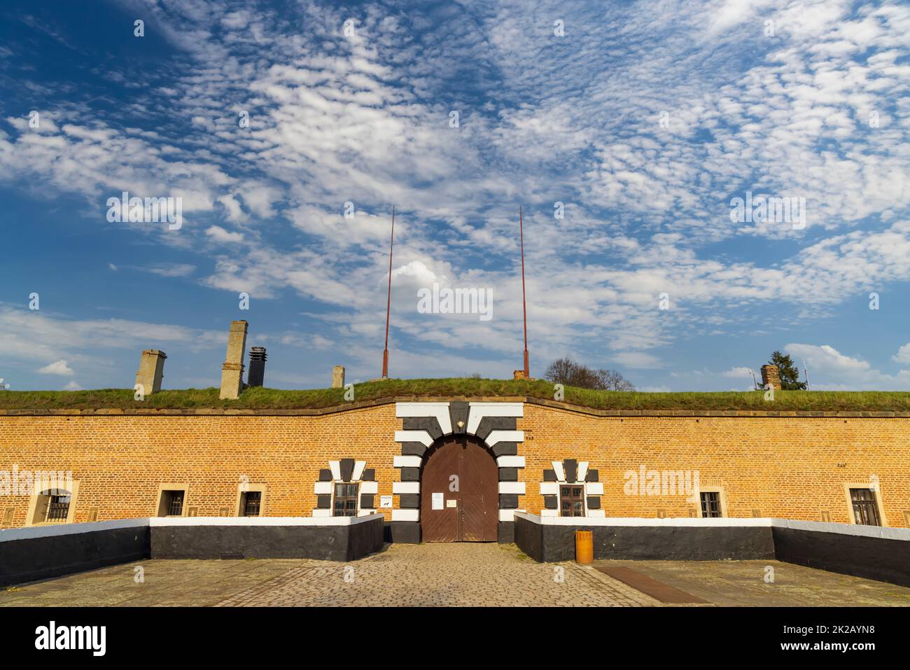 Piccola fortezza e memoriale delle vittime della guerra mondiale del 2nd, Terezin, Boemia settentrionale, Repubblica Ceca Foto Stock