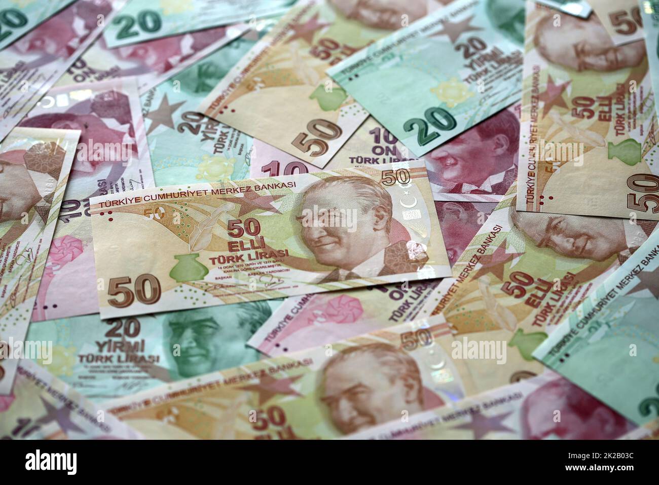 Banconote di Lira turche Foto Stock