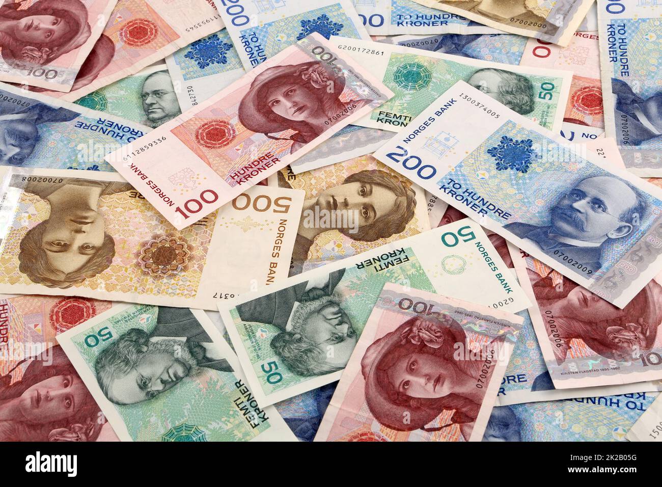 Banconote corone norvegesi Foto Stock