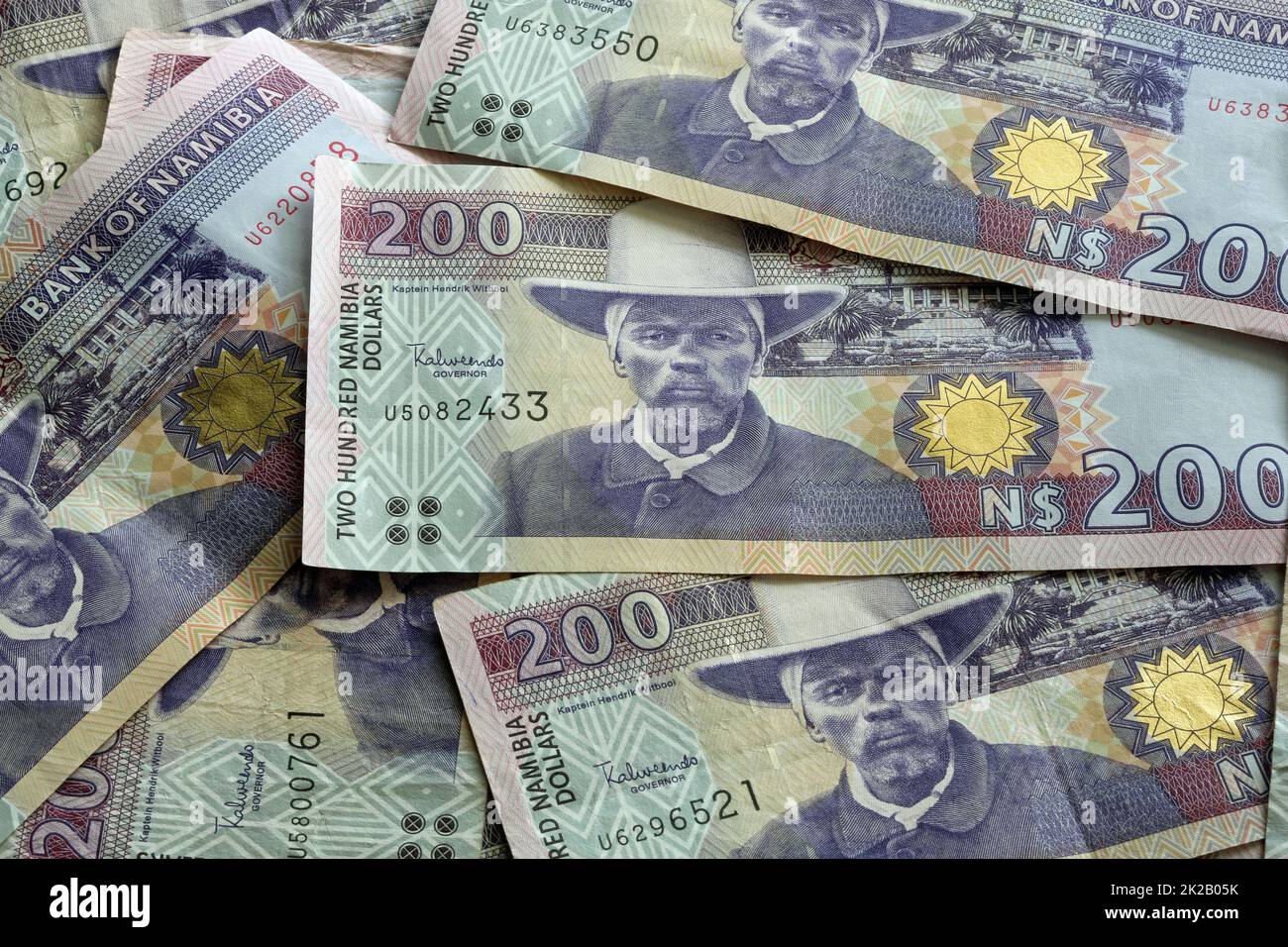 Banconote in dollari della Namibia Foto Stock