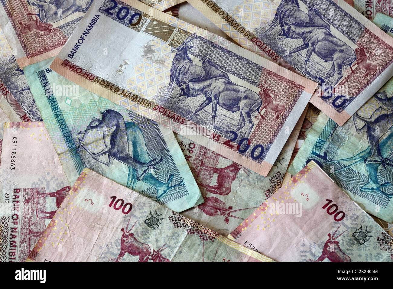 Banconote in dollari della Namibia Foto Stock