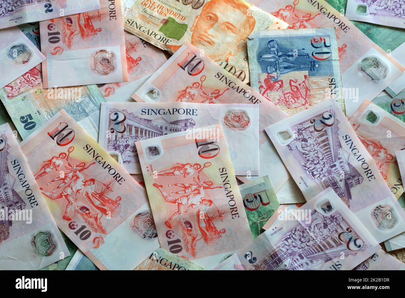 Banconote in dollari di Singapore Foto Stock