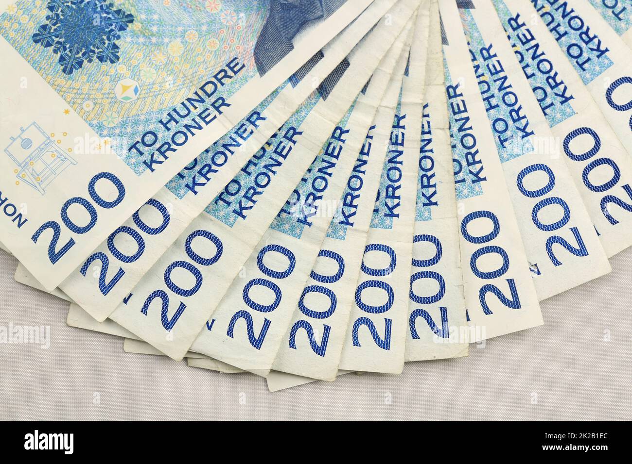 Banconote corone norvegesi Foto Stock
