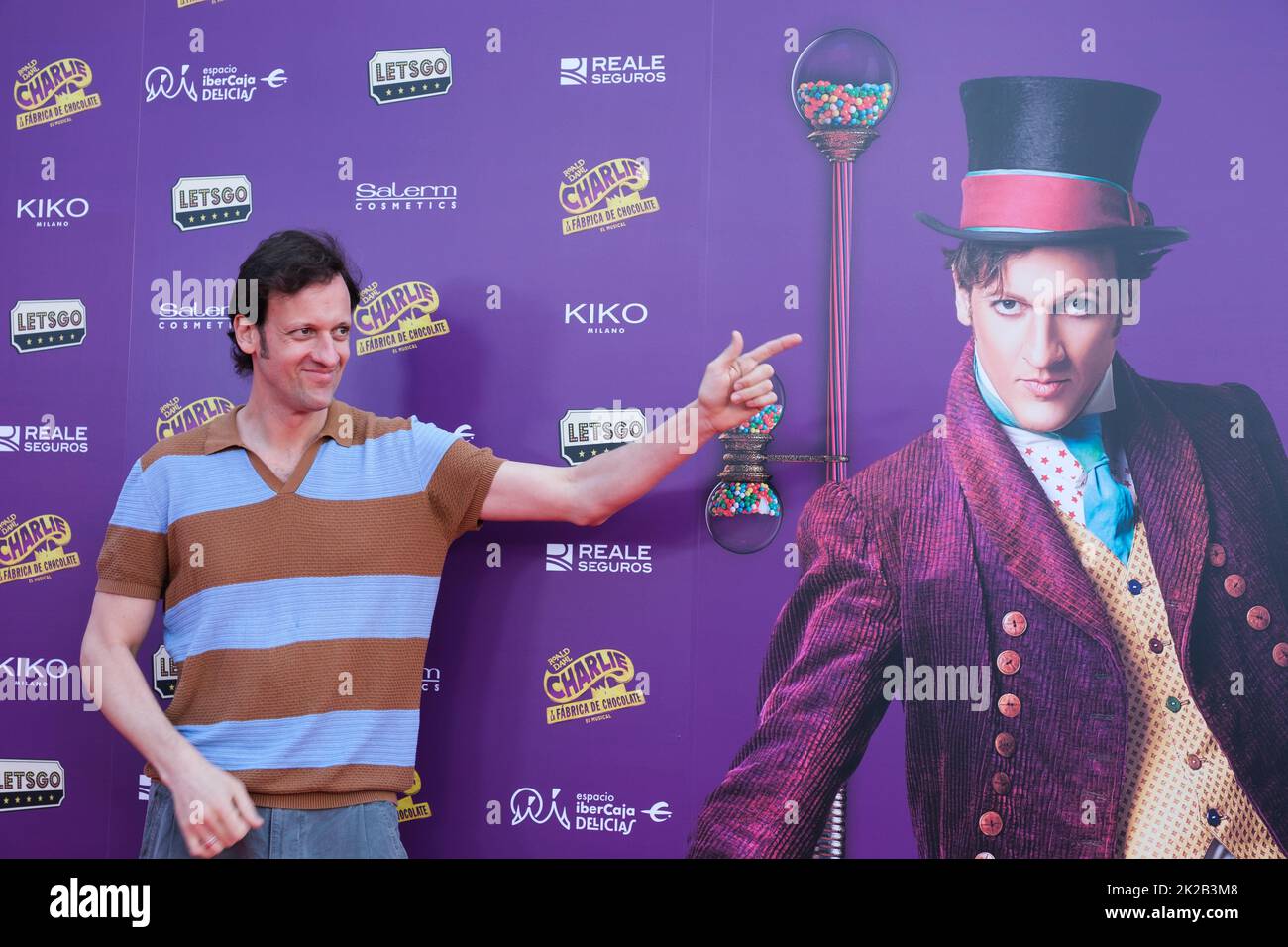 Madrid, Spagna. 22nd Set, 2022. EDU Soto partecipa alla prima del musical "Charlie and the Chocolate Factory" al teatro Delicias di Madrid. Credit: SOPA Images Limited/Alamy Live News Foto Stock