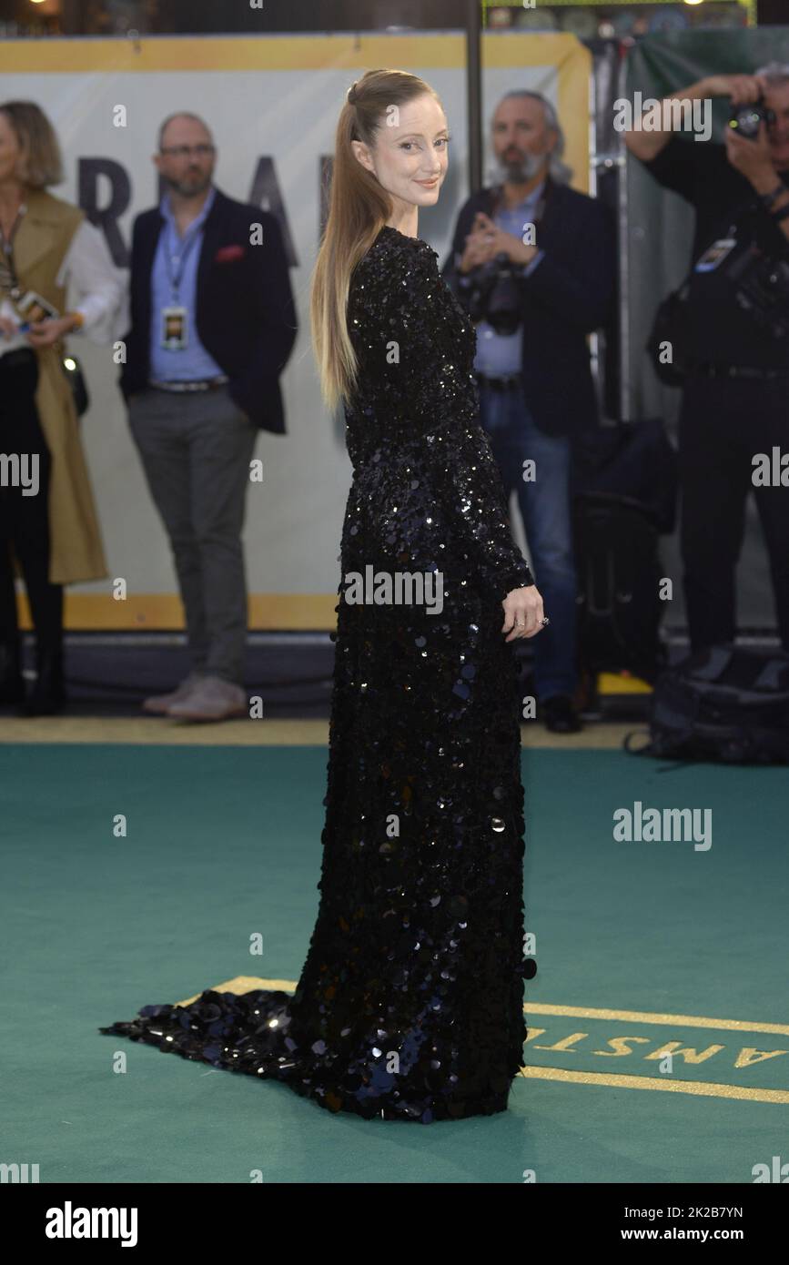 La foto deve essere accreditata ©Alpha Press 078237 21/09/2022 Andrea Riseborough Amsterdam European Premiere a Londra Foto Stock