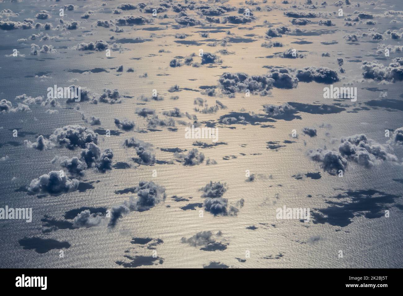 Belle nuvole sull'oceano Atlantico, Isole Canarie, Spagna. Foto Stock