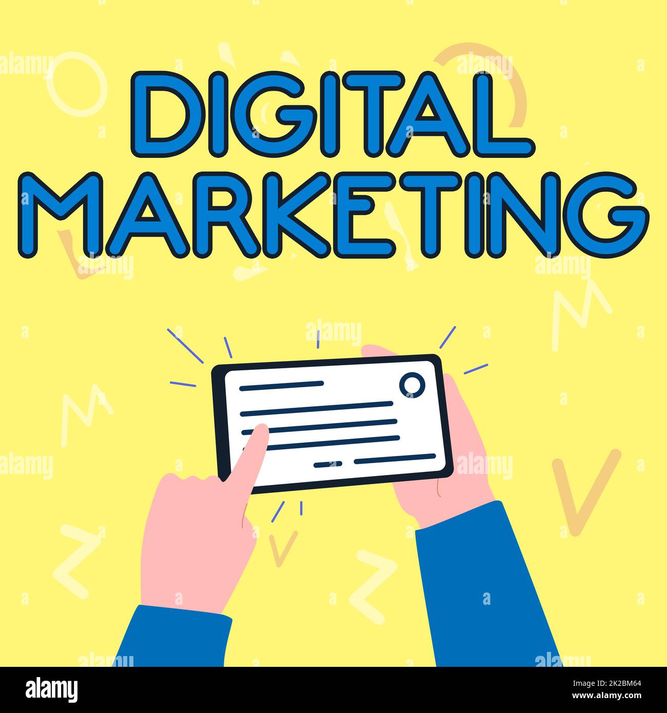 Segnaletica che mostra il marketing digitale. Parola per l'ottimizzazione di Search Engine paga per l'illustrazione Internet dell'annuncio di scatto della mano che tiene la scheda importante di identificazione che la indica. Foto Stock