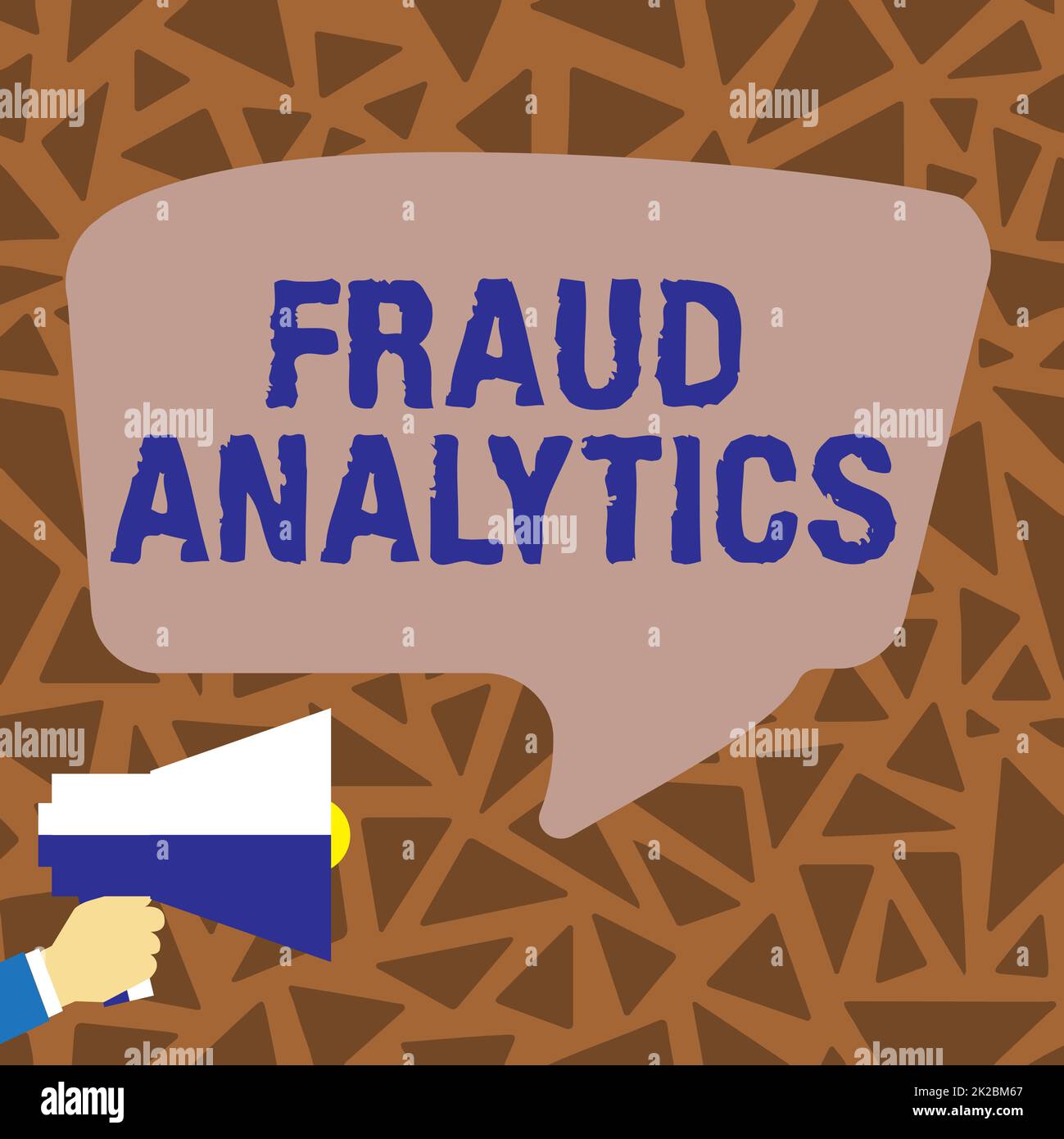 Didascalia concettuale analisi delle frodi. Concetto che significa identificazione di frode effettiva o prevista per avere luogo Megaphone forte rendendo nuovo annuncio meraviglioso al pubblico Foto Stock