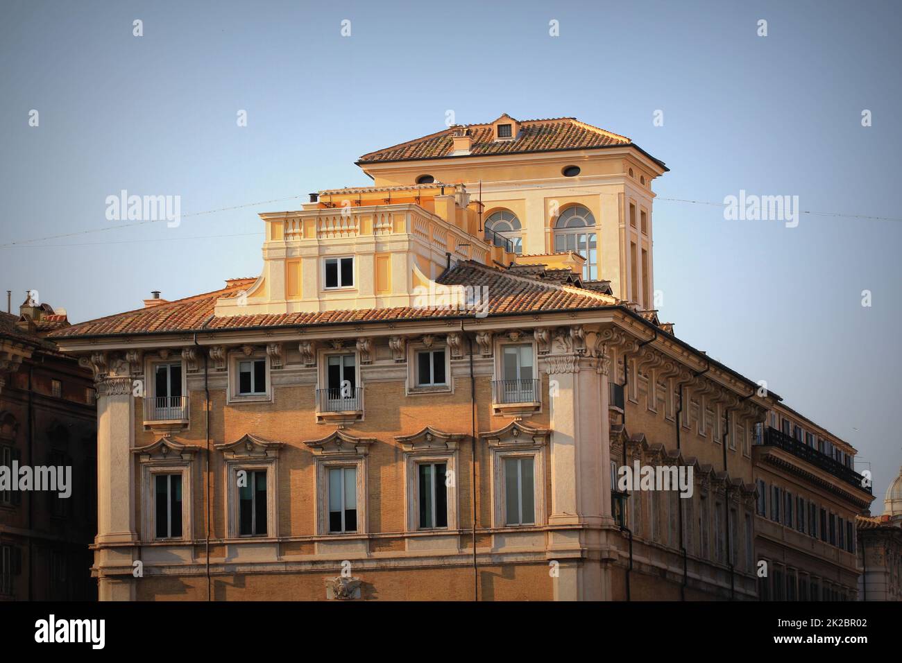 Edificio sito in Piazza Venezia a Roma nel quartiere della Pigna Foto Stock