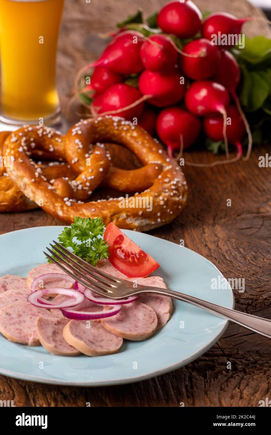 Bavarese insalata di salsiccia Foto Stock