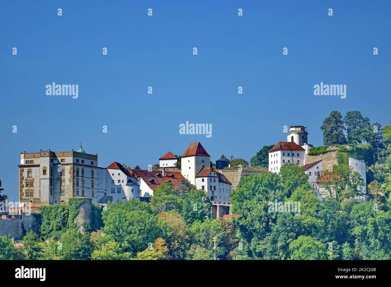Baviera, bassa Baviera, Passau, Città dei tre fiumi, Veste Oberhaus, geografia, turismo Foto Stock