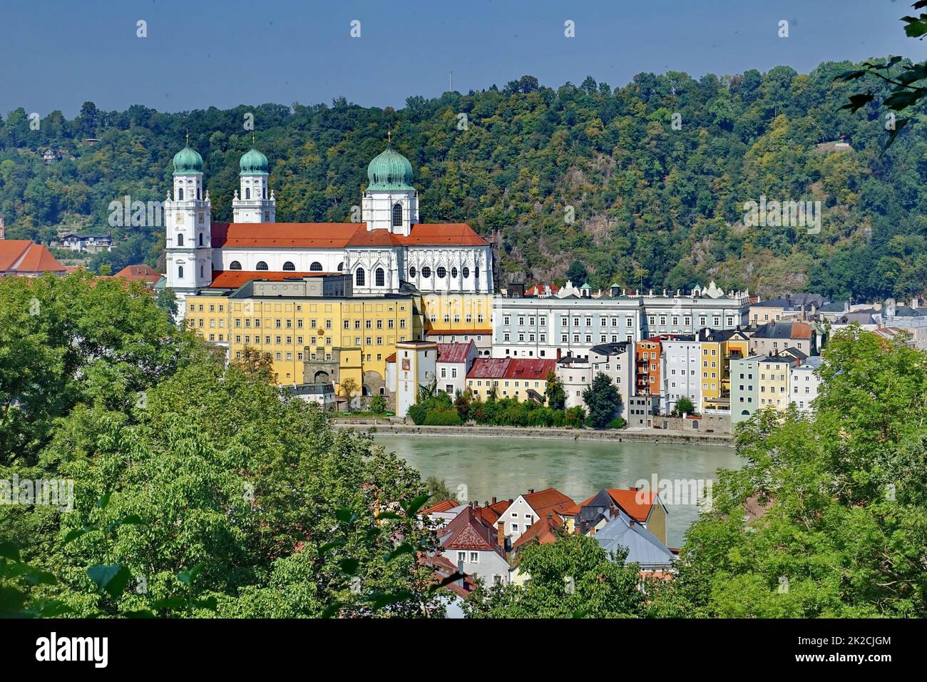 Baviera, bassa Baviera, Passau, Città dei tre fiumi, Cattedrale di San Stefan, Danubio, geografia, turismo Foto Stock