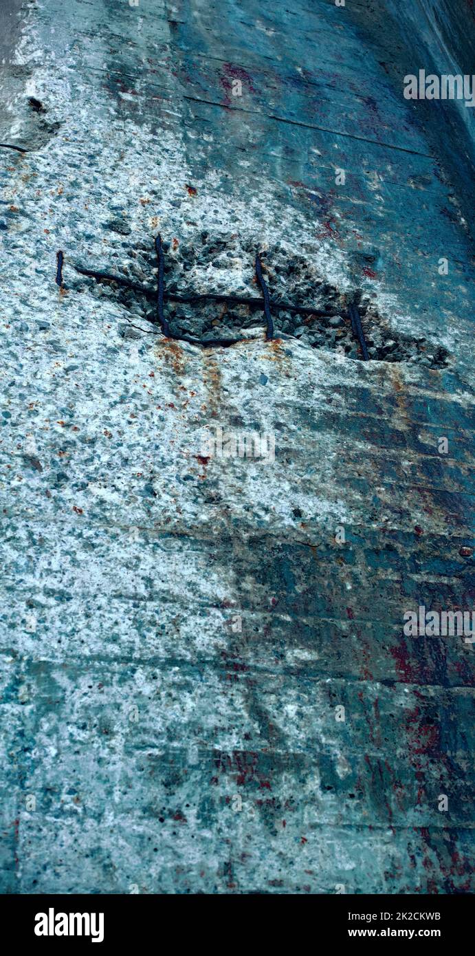 Muro di cemento. Vecchio sfondo grunge texture parete con un sacco di spazio di copia. Foto Stock