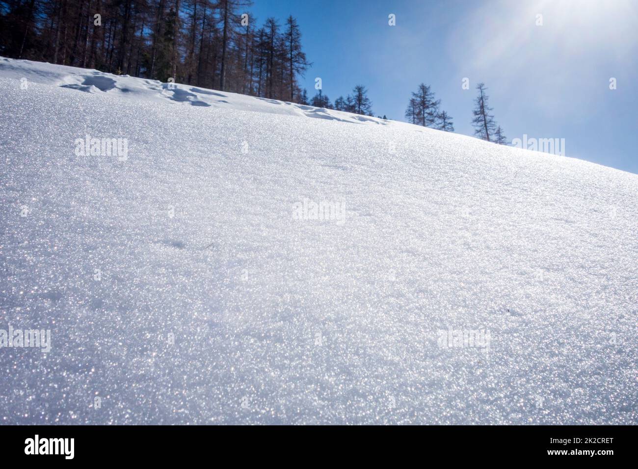 Sfondo paesaggio texture neve Foto Stock