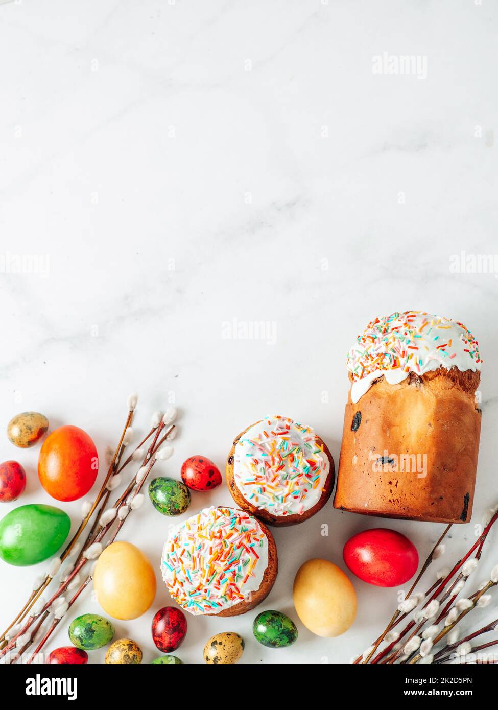 Pane cristiano ortodosso di Pasqua o torta Kulich Foto Stock