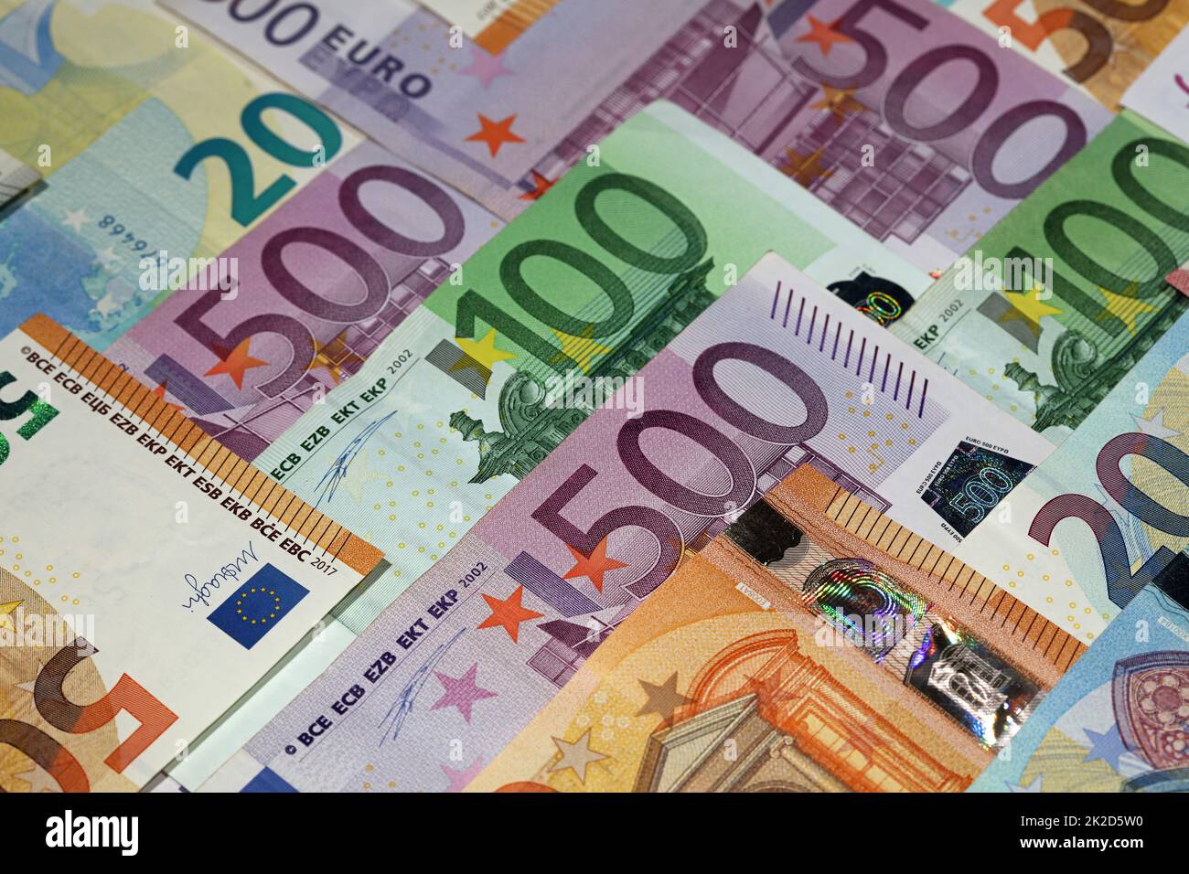 Banconote in euro Foto Stock
