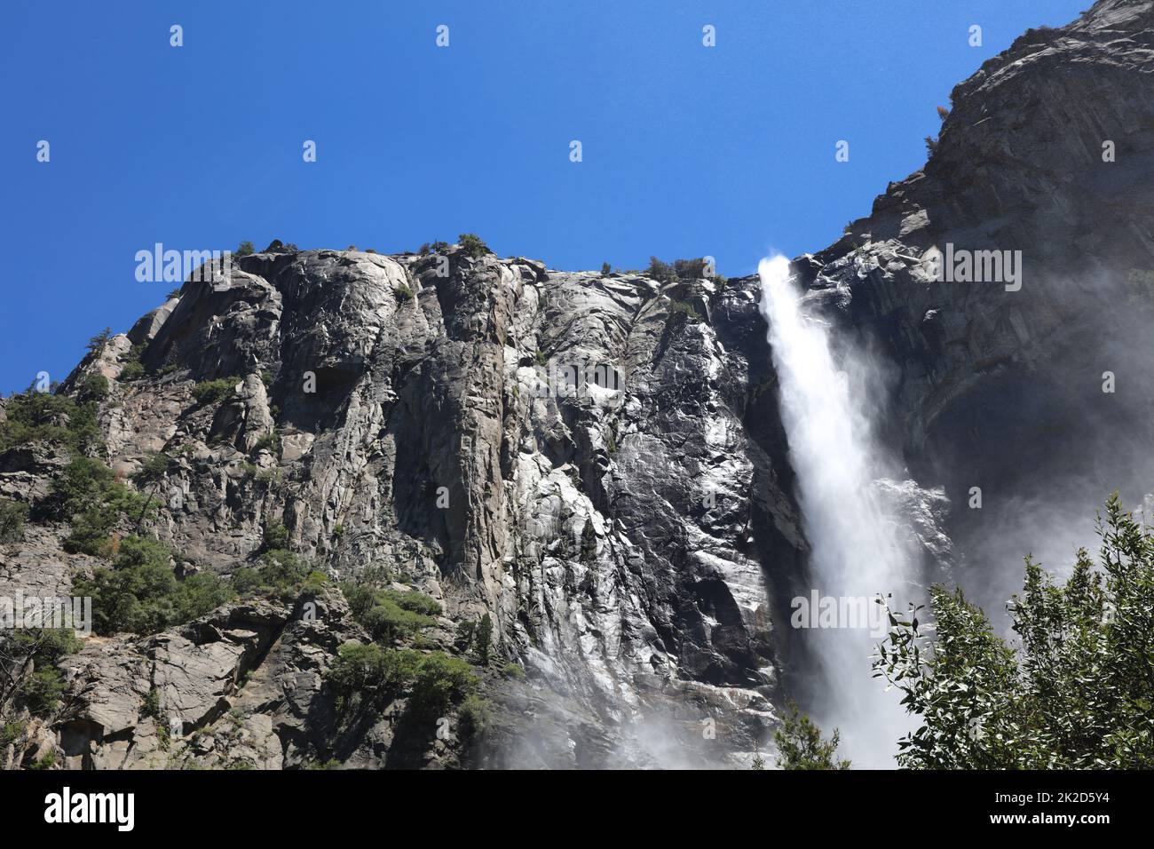 Bridalveil cade nel Parco Nazionale di Yosemite. California. STATI UNITI Foto Stock