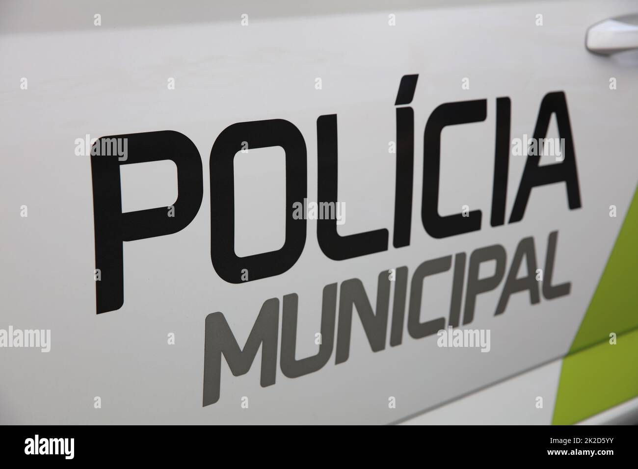 Auto di polizia a Lisbona. Portogallo Foto Stock