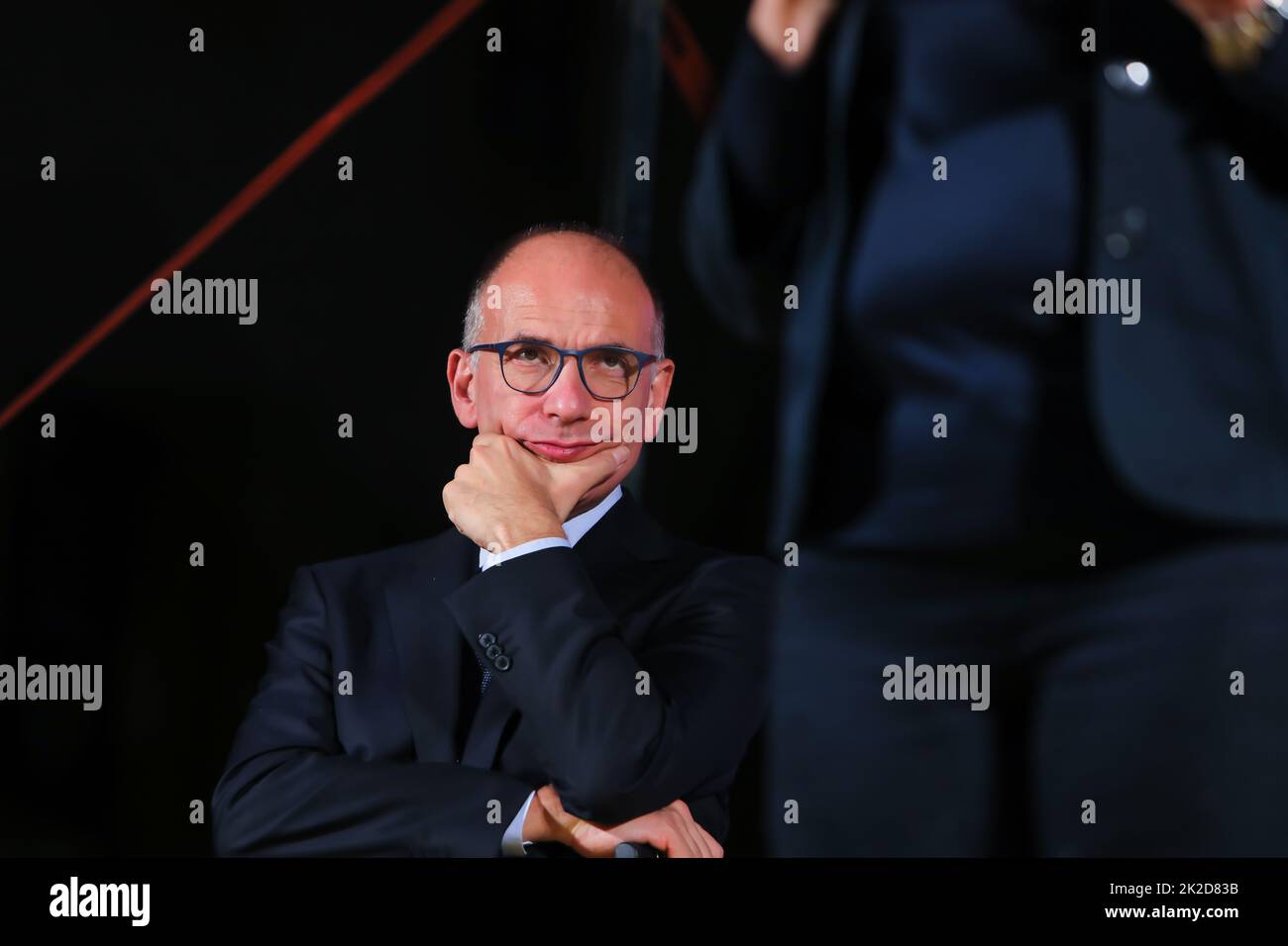 Palermo, Italia. 22nd Set, 2022. Enrico letta, segretario del Partito democratico di Palermo per la campagna elettorale a sostegno di Caterina Chinnici. (Credit Image: © Antonio Melita/Pacific Press via ZUMA Press Wire) Foto Stock