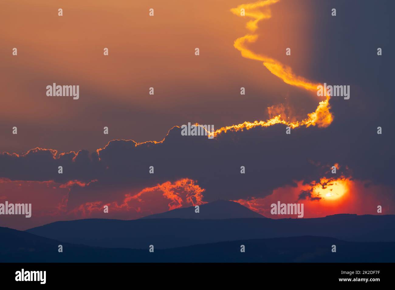 Monte Ventoux (1912 m) nella regione della Provenza, Francia Foto Stock